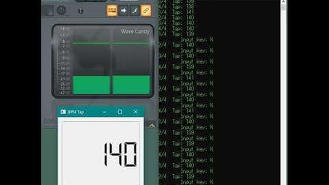 BPM measurement app with PyQt5 and PyAudio.