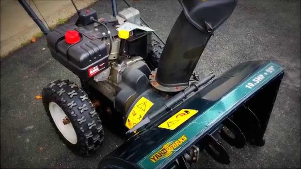 Yardworks 10.5HP 29" Snowblower at idle YouTube