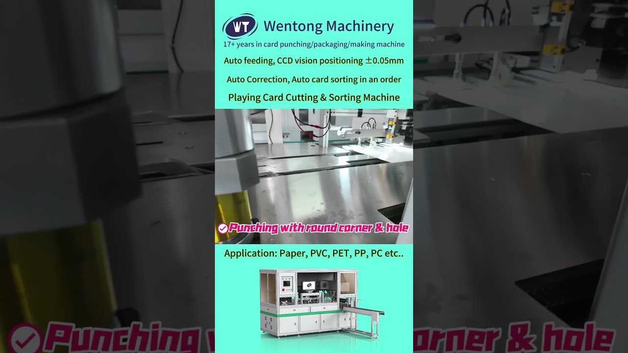 playing card cutting & sorting machine with auto feeding 