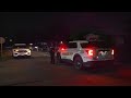 Man pushing cart struck and killed by white vehicle