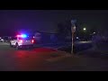Man pushing cart struck and killed by white vehicle