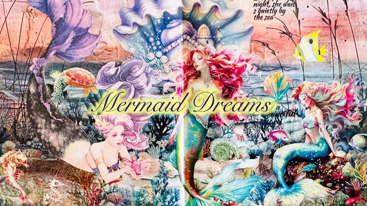 Mermaid Dreams 🧜‍♀️ | Calm Ocean Journal With Stickers