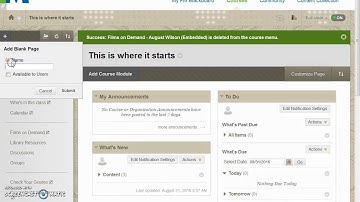 Faculty: Embedding Films on Demand in Blackboard