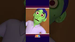 Four Spooky Zombies Riding on a Scary Bus 3D Ver 3 #shorts #halloween #kidssongs #allbabieschannel