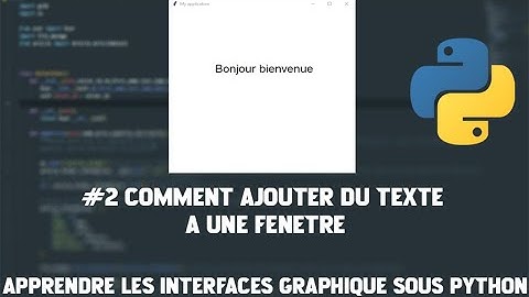 #2 Ajouter du texte à une fenêtre sous python