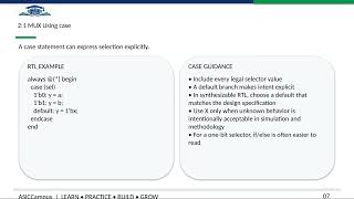 Day 7 | Verilog RTL I – Combinational Logic Design | ASIC Campus | Free VLSI Training