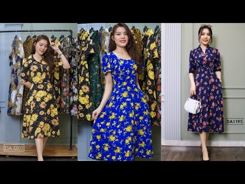 ?Đầm TẾT 2021 | Đầm Trung Niên Dáng Xòe, Dáng Suông Sang Trọng Dự Tiệc Công Sở Vải Đẹp Mịn,Co Giãn