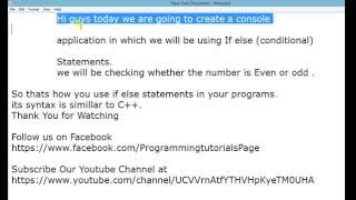 How to Use If Else Statements in C# Console Application