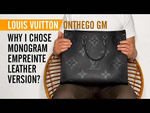 Louis+Vuitton+OnTheGo+Tote+MM+Black+Leather for sale online