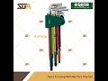 SATA 9pcs Extra Long Anti-Slip Tamper-Proof Colourful Torx Hex Key Set (09702CH)