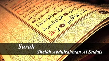 Surah Al Imran : Sheikh Abdulrahman Al Sudais سوره ال عمران: الشيخ عبدالرحمن السديس