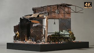 Making a WWII Scene in a Dilapidated Factory |  Diorama Making Tutorial | SU-76M