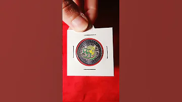 Guyana 55 Years Of Independence Commemorative Colored Coin