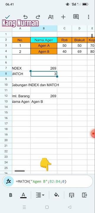 Kombinasi Rumus INDEX dan MATCH #excel - YouTube