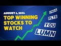 TOP CHARTS OF THE DAY FOR 8/6/24 – $CDNA  $PLTR $YOU $LUMN