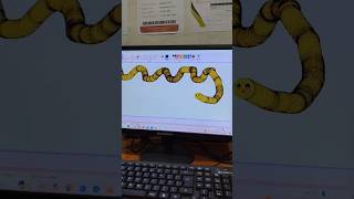 Draw snake in paint (by students)#mspaint #winword #excel #computer #viral