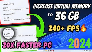 How to Increase RAM on Windows 11/10 | Increase Virtual Memory | Speed up your PC | 2024