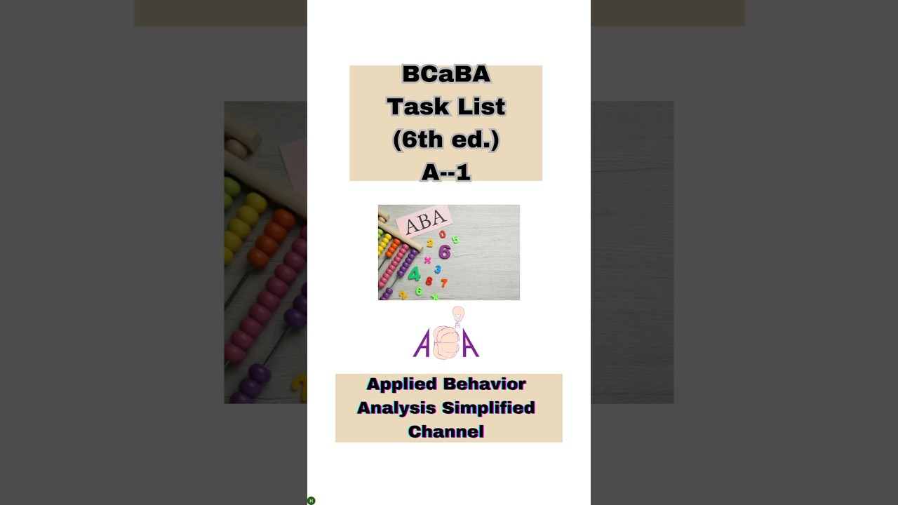 BCaBA Task List -- Description!!
