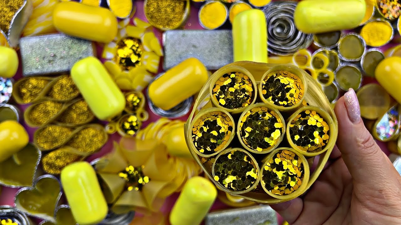 ASMR video | Crushing soap boxes with glitter ✨ starch and foam | Clay cracking ✨