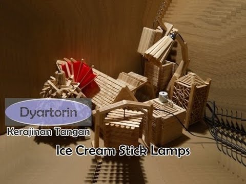 Kerajinan  Stik  Es Krim 10 Lampu  Hias  dari  Stick Ice 