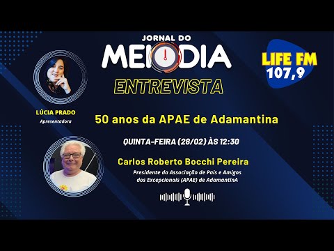 29/02, o Jornal do Meio Dia recebe o Carlos Roberto Bocchi Pereira.