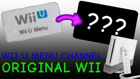 What ACTUALLY happens when you click START on Wii u menu channel - on an Original Wii???