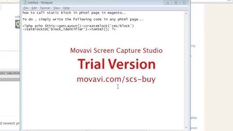 How to call static block in phtml page in magento