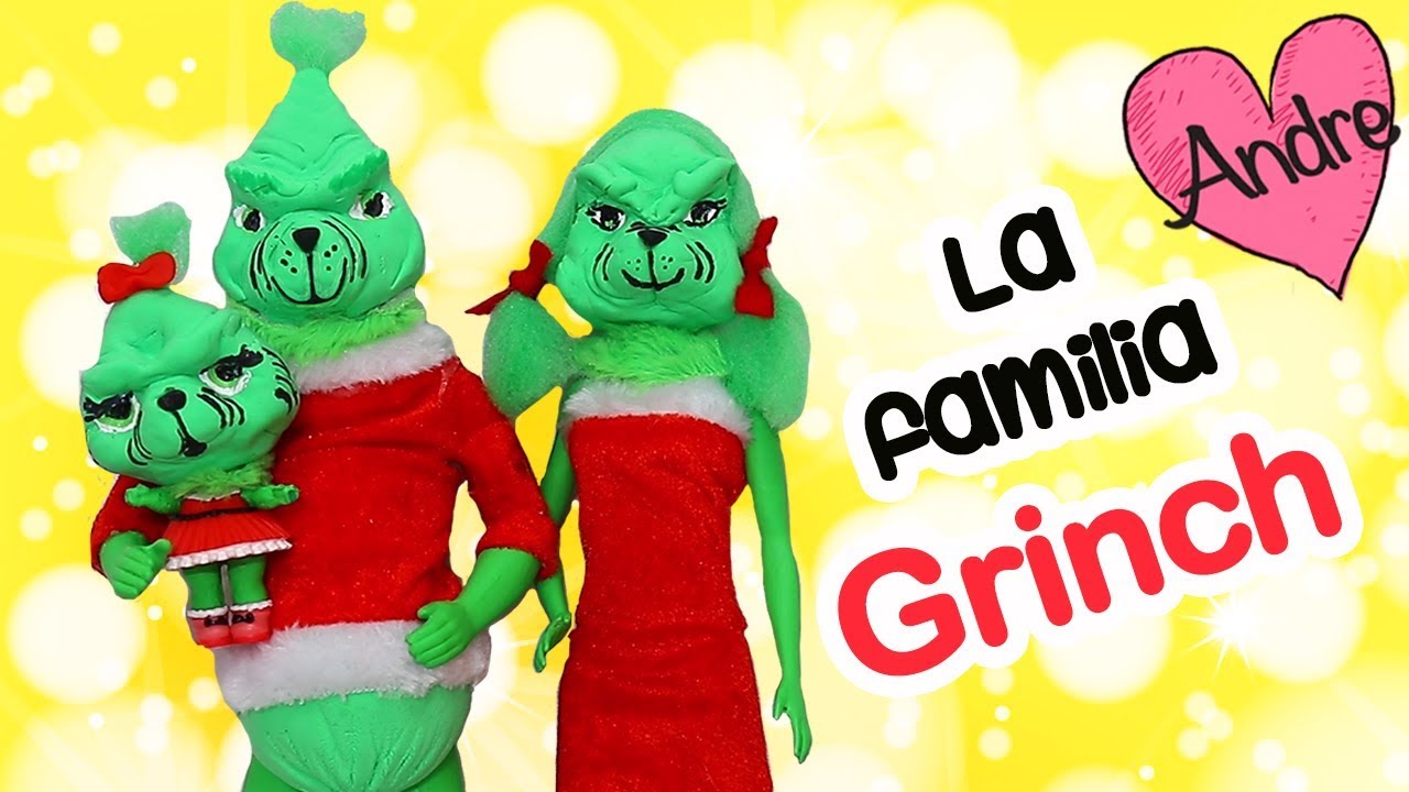 La familia LOL Grinch  cortan árbol de Navidad!!! Muñecas y juguetes con Andre