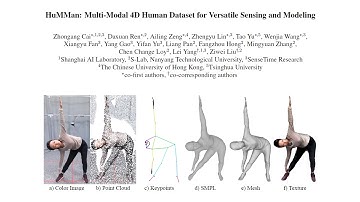 HuMMan: Multi-Modal 4D Human Dataset for Versatile Sensing and Modeling