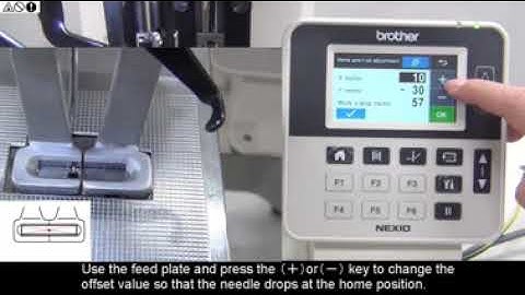 KE430H Adjusting the X  and Y feed motor home position