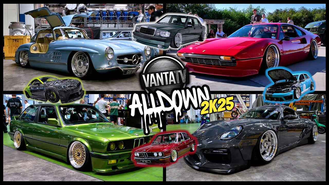 AllDown 2025 | Bagged Builds, Widebody Monsters & Stanced Cars in a Belgian Factory Takeover!