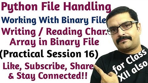 writing/reading character array in binary file in Python | reading/writing array in binary file