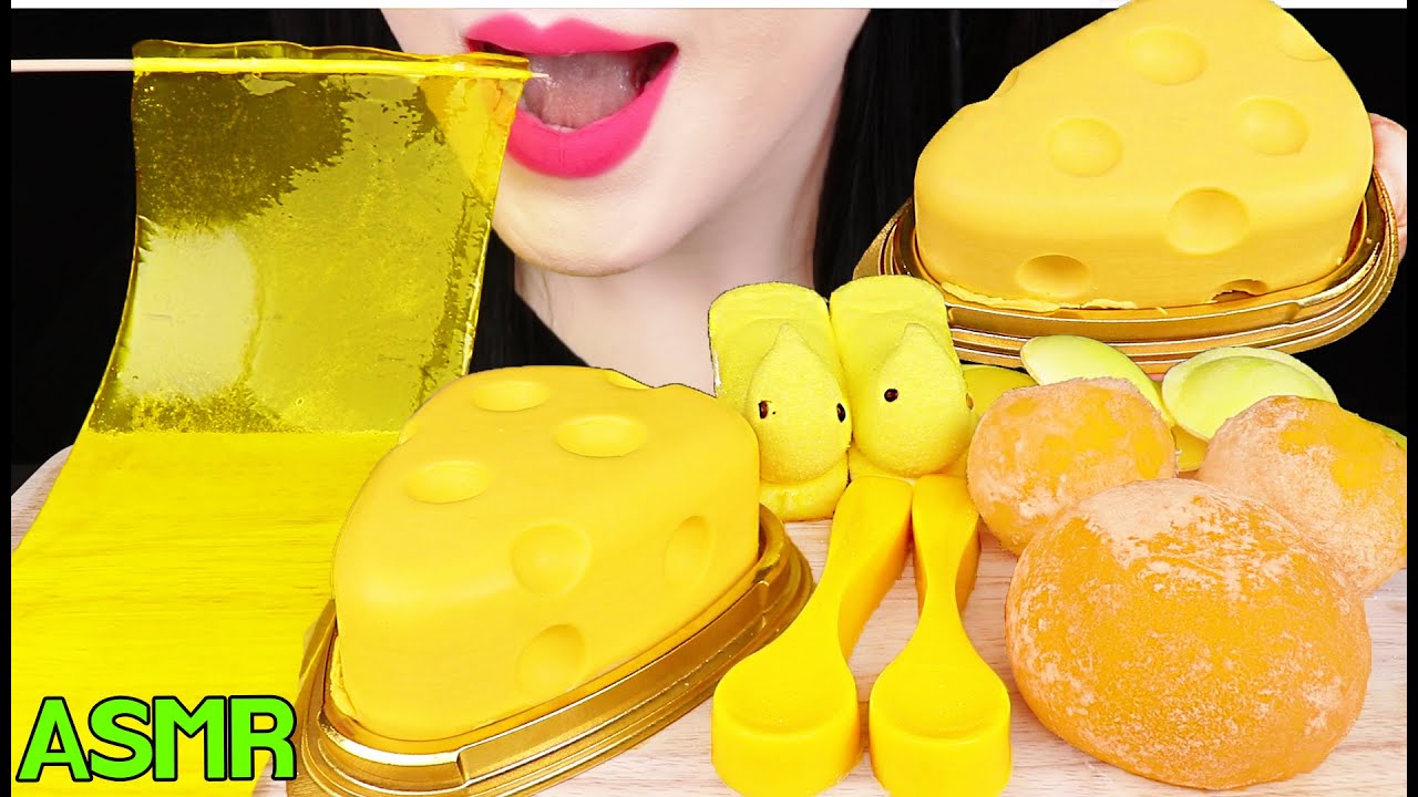 ASMR SHEET JELLY, EDIBLE SPOON, CHEESE CAKE 시트 젤리, 먹는 숟가락, 치즈케이크 먹방