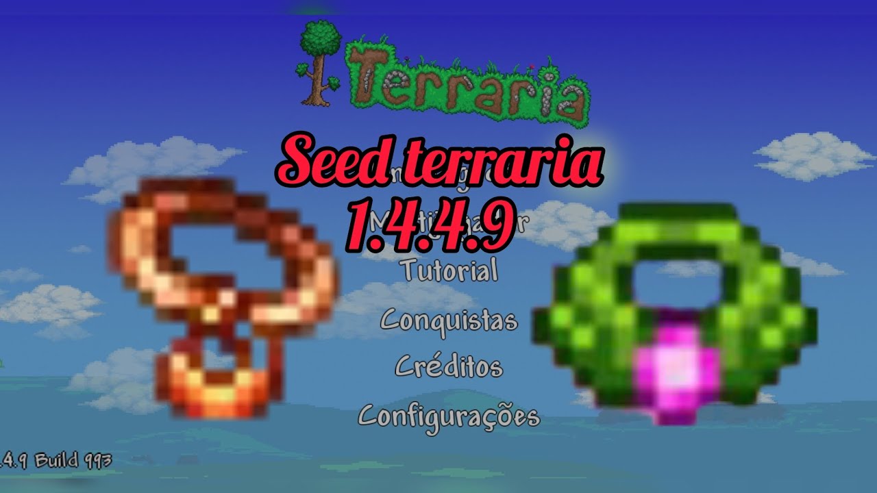 Seed terraria Lava charm e Tornozeleira dos ventos Terraria 1.4.4.9