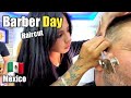 💈BARBER DAY HAIRCUT FADE (w/ HER SIGNATURE & DESIGN ON MY HEAD) Mexico City 🇲🇽 ASMR