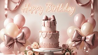 🎀 Pink Bow Birthday Background | Happy Birthday Aesthetic Video 4K screenshot 4