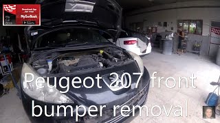 Peugeot 207  front bumper removal