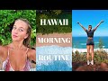 My productive hawaii morning routine vlog working out hikes beach  house deep clean