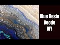 7. DIY Tutorial Blue Resin Geode