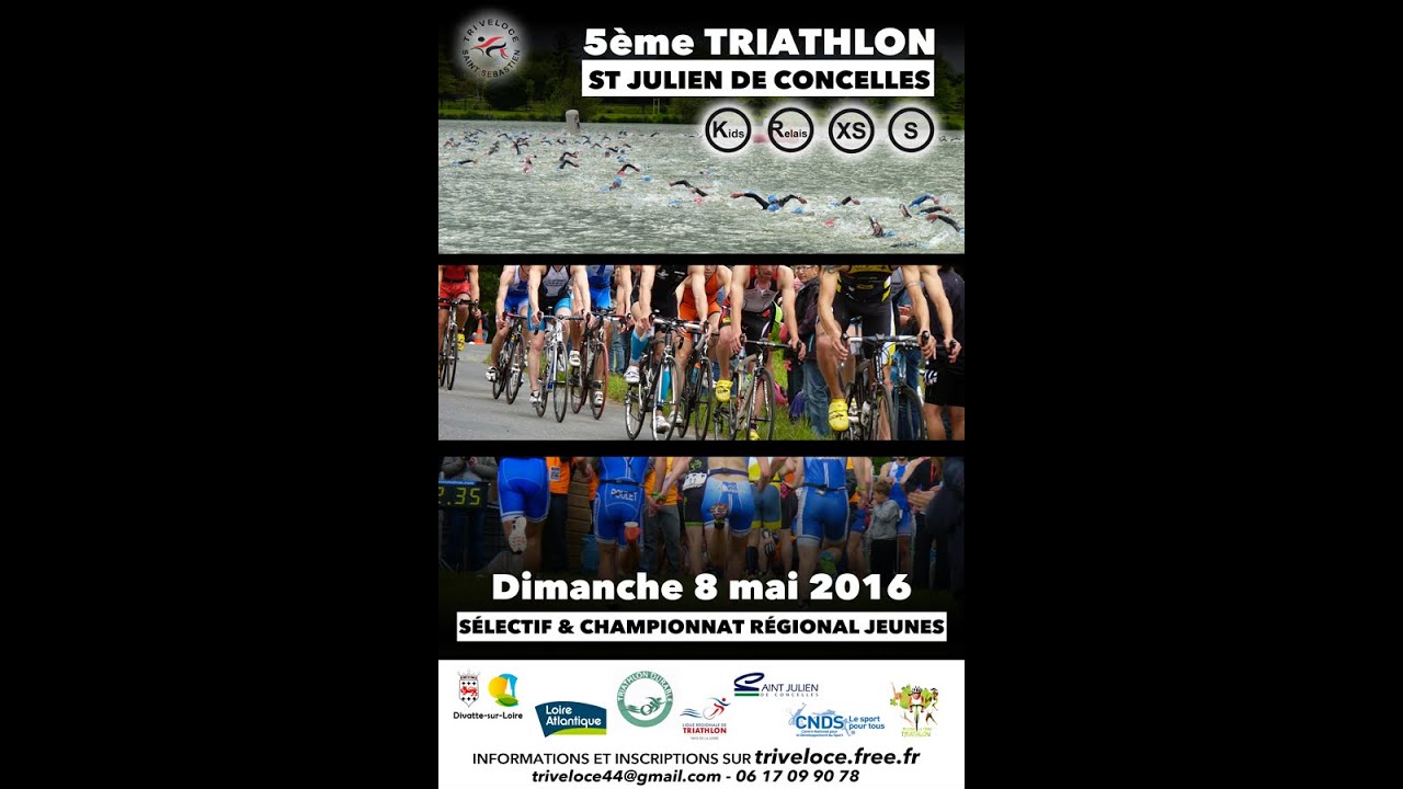 Triathlon de St Julien de Concelles Circuit CAP YouTube