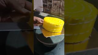 Pineapple flavour cake decorating | Best design #shortsvideo #status #viral #cakedecorating