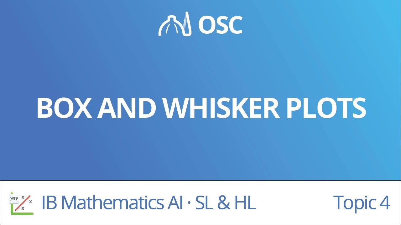 Box and whisker plots [IB Maths AI SL/HL]