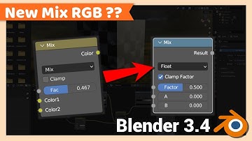 Where is Mix RGB ( New Mix Node ) in Blender 3.4 | Blender Tutorial