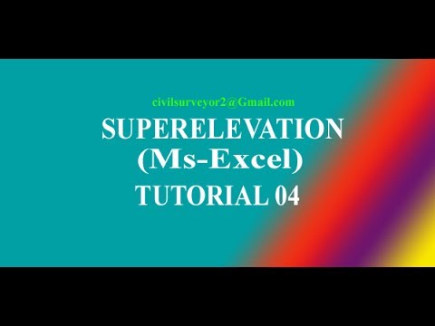 how to calculate superelevation in excel sheet youtube superelevation calculation excel sheet