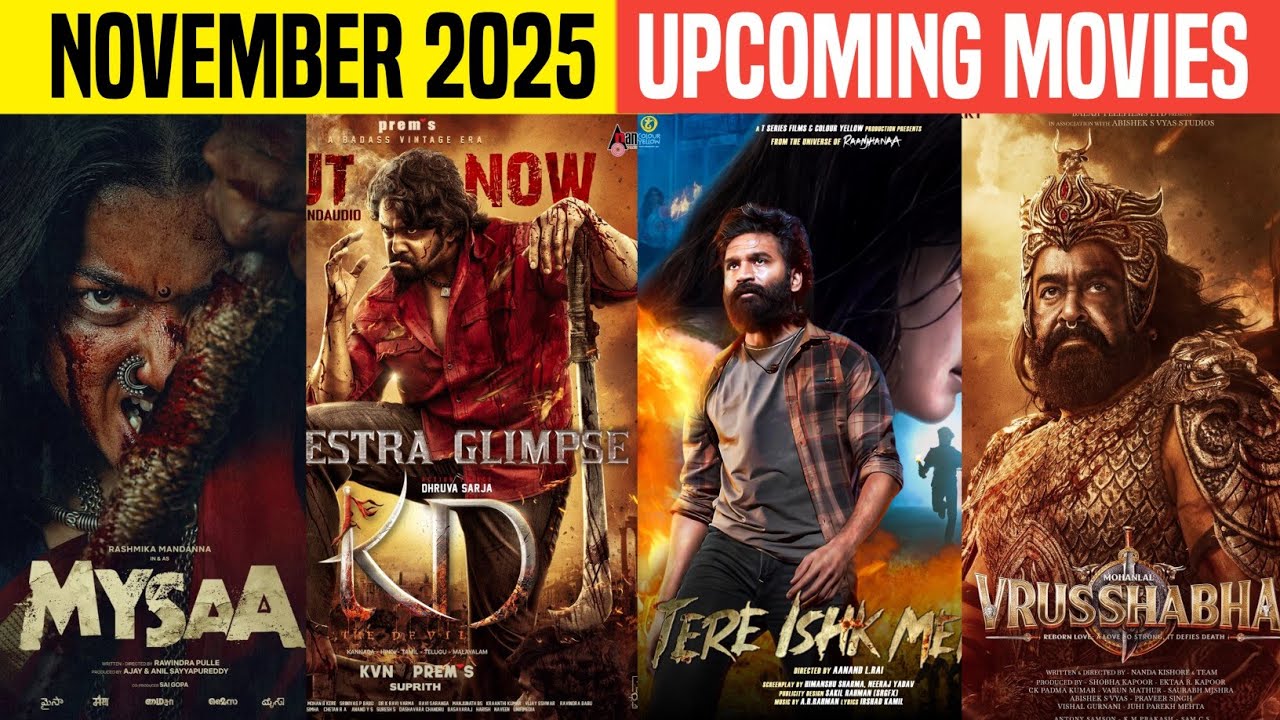 10 Upcoming BIGGEST Movies Release November 2025 Hindi | Upcoming South ...