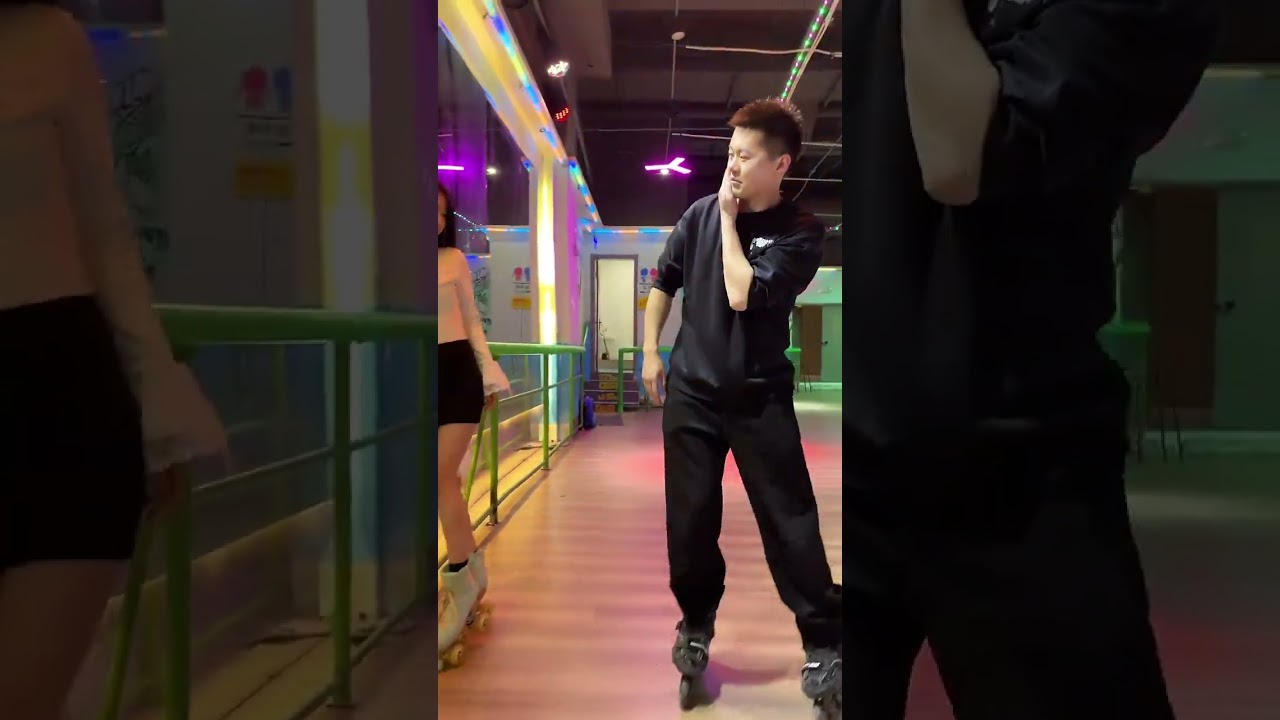 Short film entertainment fun roller skating video every day 