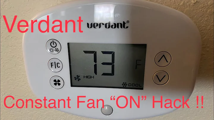 Verdant Hotel Air Conditioner- Constant Fan Hack!