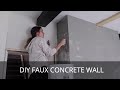 DIY Faux Concrete Wall | Cement Fireplace Surround