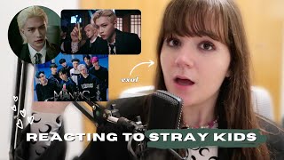 exol reacts to stray kids: maniac, freeze, venom (can't belive no one warned me abt red-haired guy)