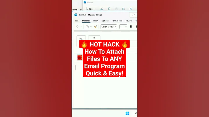 🔥HOT HACK🔥 How To Attach Files To Any Email Program - Quick & Easy! #email #attachment #outlook